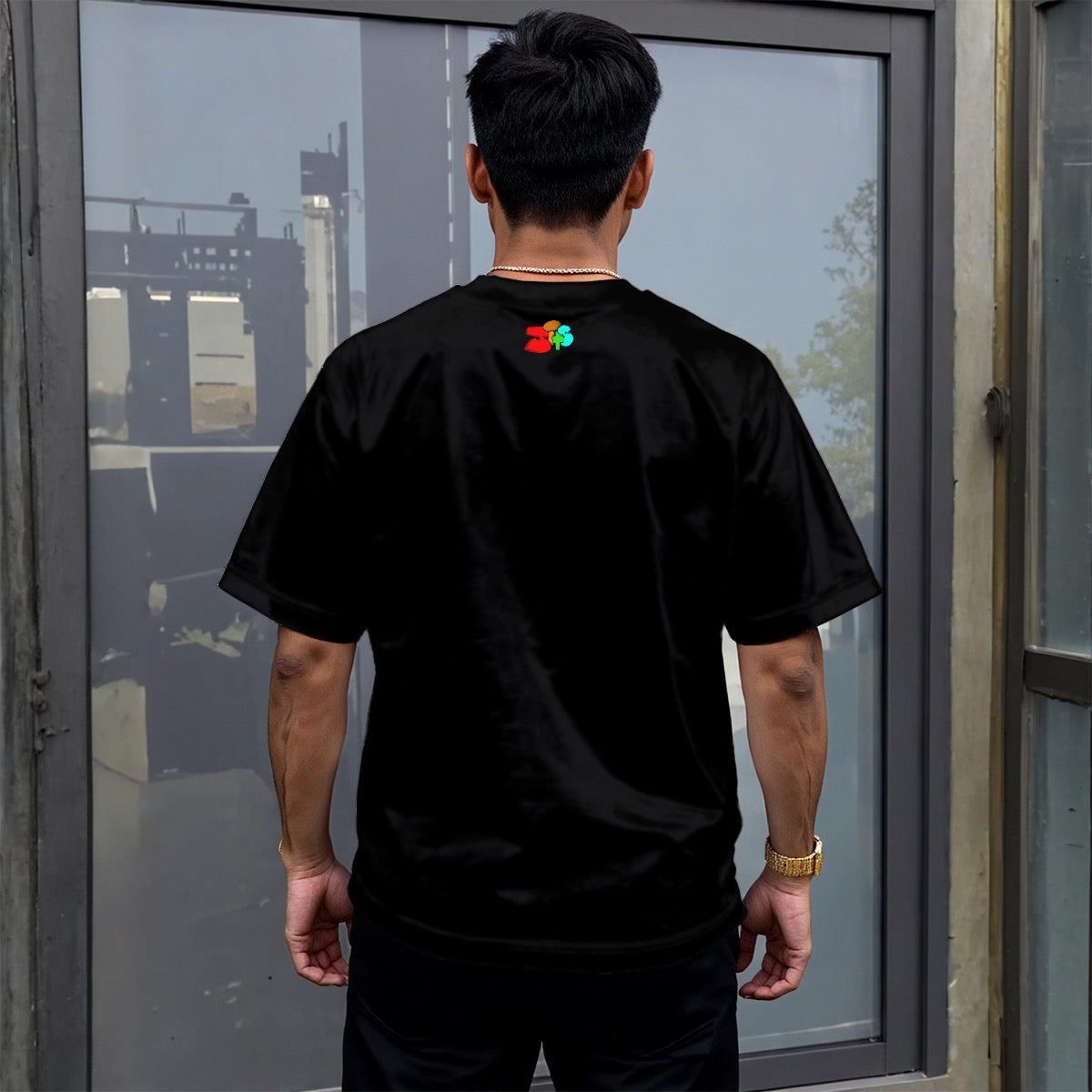 All-Over Print Unisex Drop-shoulder T-shirt|180GSM