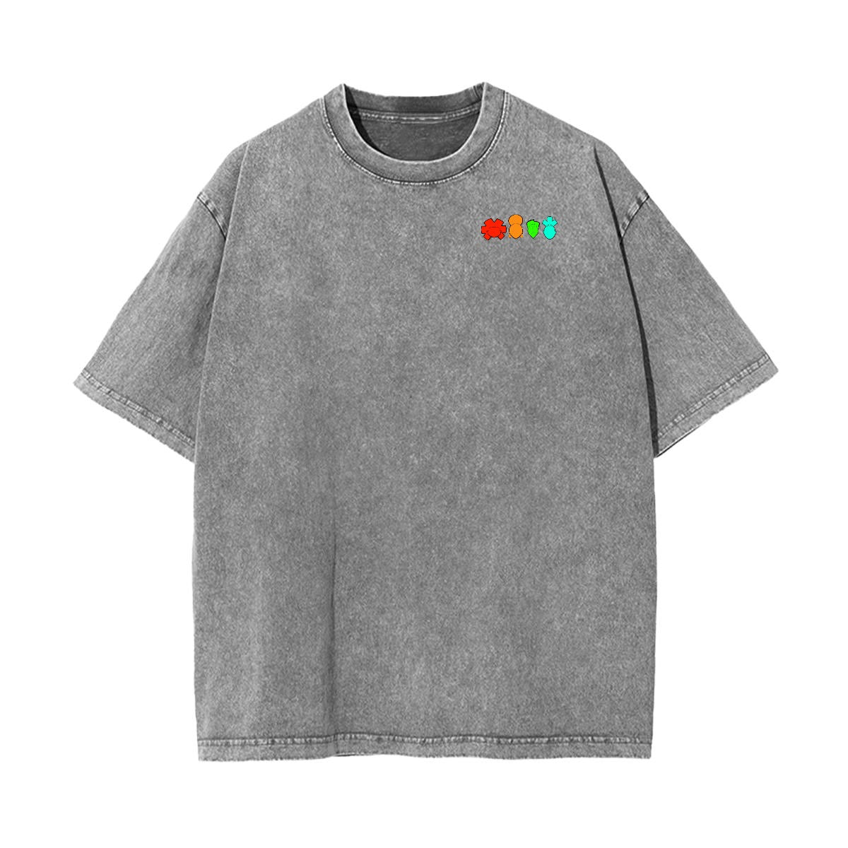 Unisex Heavyweight Washed T-shirt Printed in USA|250GSM Cotton DTG  Double-sided