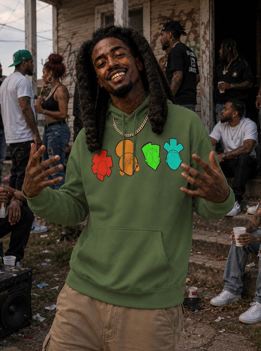 All-Over Print Men's Thicken Pullover Hoodie