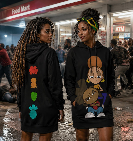 All-Over Print Women's Heavy Fleece Long Hoodie