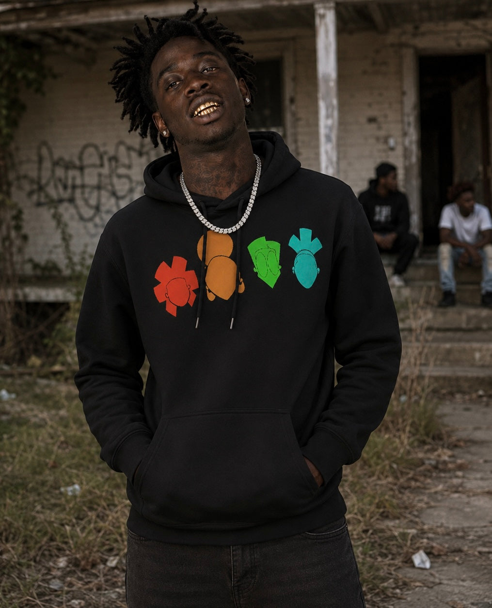 All-Over Print Men's Thicken Pullover Hoodie