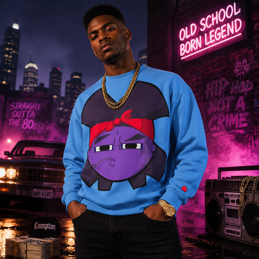 All-Over Print Unisex Drop-shoulder Knitted Fleece Sweater