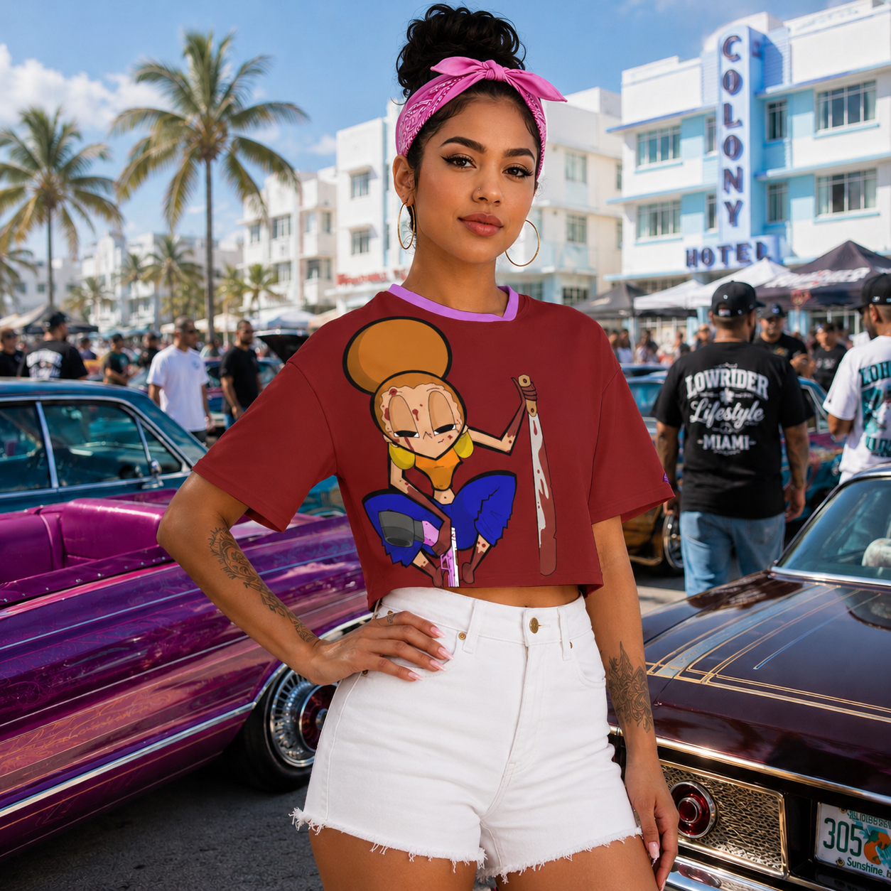 All-Over Print Women's Cropped T-shirt | 190GSM Cotton