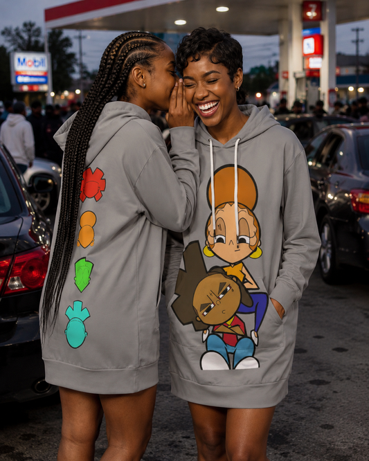 All-Over Print Women's Heavy Fleece Long Hoodie